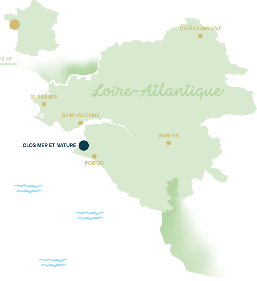 Map of Pays de la Loire region, France