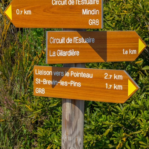 Panneau randonnée Circuit de l'Estuaire en forêt